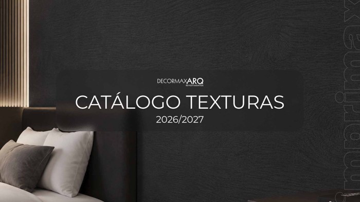 Capa do catálogo Texturas Decor Imprimax 2026